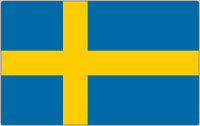 Flag of Sweden with shadow