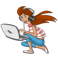 Lady Using a Laptop