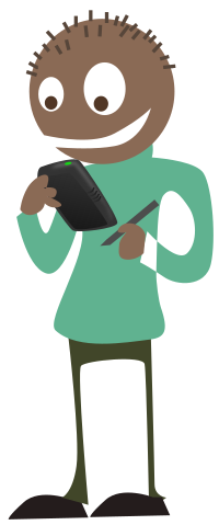 African Man with a Smartphone