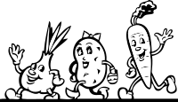 veggies b&w