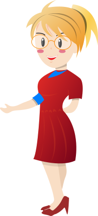 Blonde Red Dress