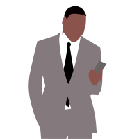 Man Talking on the Phone - Isolated