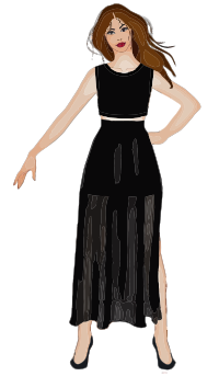 Lady with Hand Out - Isolated