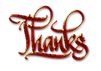 Thanks, textured digital calligraphy