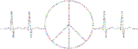 Peace Sign Justice EKG Colorful
