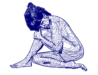 Line Drawing of a Lady