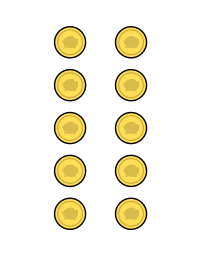 Coins for piggybank