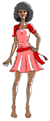 Woman in a Pink Dress