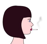 Woman with Cigarette - Isolated Remix