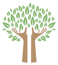 Hands Tree Silhouette - Simple Colour Remix