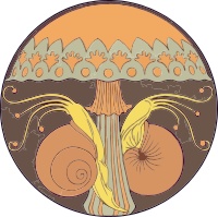 Vintage Snails And Mushroom