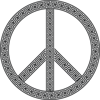 Greek Meander Peace Sign