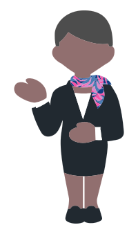 African Stewardess Icon