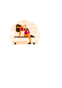 Woman with dumbbells