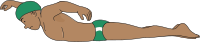 African Kid Swimmer