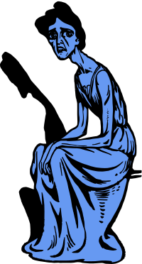 Sitting Sad Lady - Blue Remix