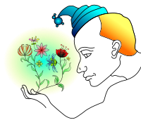 Man with Glowing Flowers - Remix