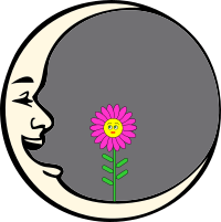 Moon With Flower