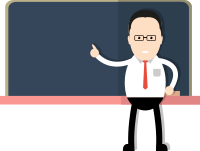 Teacher and Blackboard