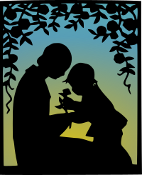 Mother and Child Among Roses - Remix