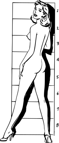 Nude woman line-up