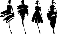 Female figures silhouettes