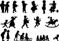 Children silhouettes