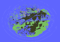 Abstract Ball on Blue