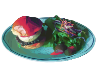 Burger and a Salad