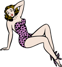 Retro Polkadot Swimsuit pinup