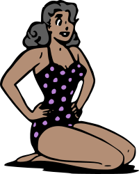 Swimsuit Pin-up Pose - Remix