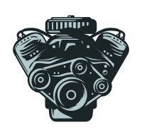 Old car engine