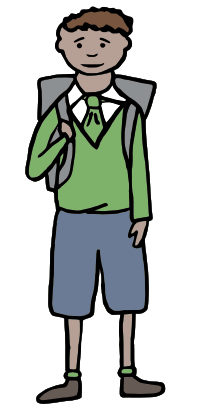 African Student in a Uniform