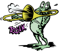 Frog Playing Trombone