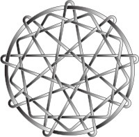 Interleaved Mandala By HenryM Monochrome