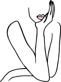 Abstract Thinking Woman - Lips Remix