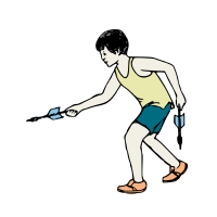 Boy with Lawn Darts