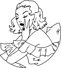 Woman Outside A Circle