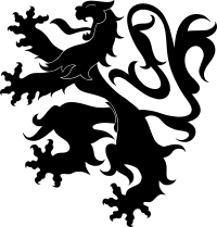 Medieval Heraldic Panther Silhouette