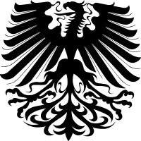 Medieval Heraldic Bird Silhouette