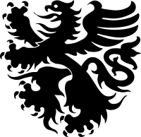 Medieval Heraldic Griffin Silhouette