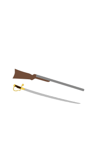 saber, gun, festival