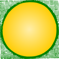 Circle Thatch Frame - Colour Remix