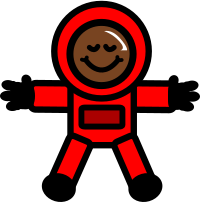 Astronaut - red space suit
