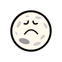 Moon - sad cartoon face