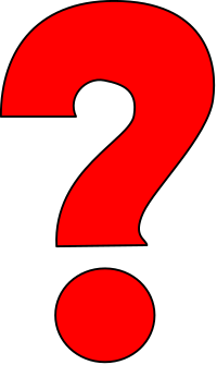 Slightly Styled Question Mark Red