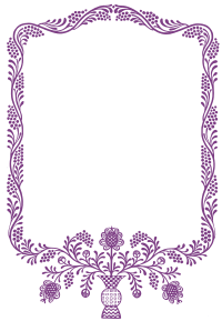 Purple Floral Frame