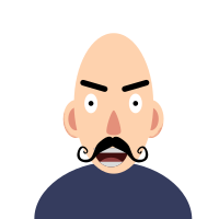 Mustache Man Cartoon