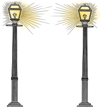 Gas Street Lamps Frame