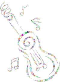 Abstract Guitar By Victoria Borodinova Circles Prismatic